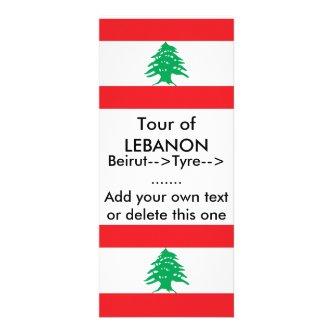 Rack Card with Flag of Lebanon