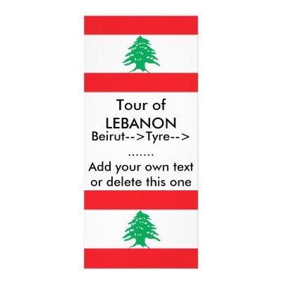 Rack Card with Flag of Lebanon