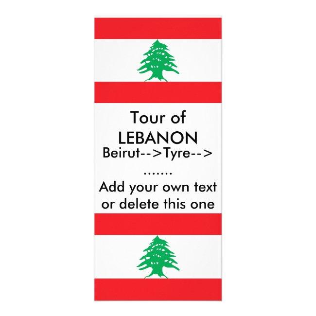 Rack Card with Flag of Lebanon