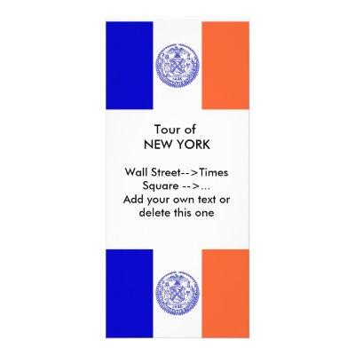 Rack Card with Flag of New York, U.S.A.