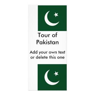 Rack Card with Flag of Pakistan