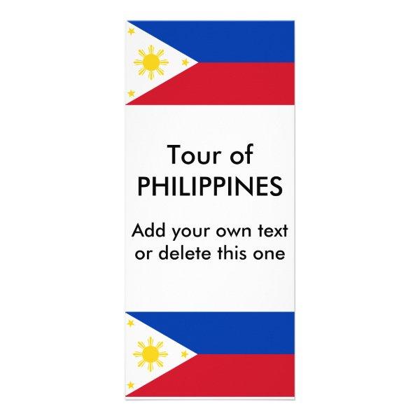 Rack Card with Flag of Philippines