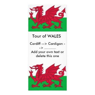 Rack Card with Flag of Wales