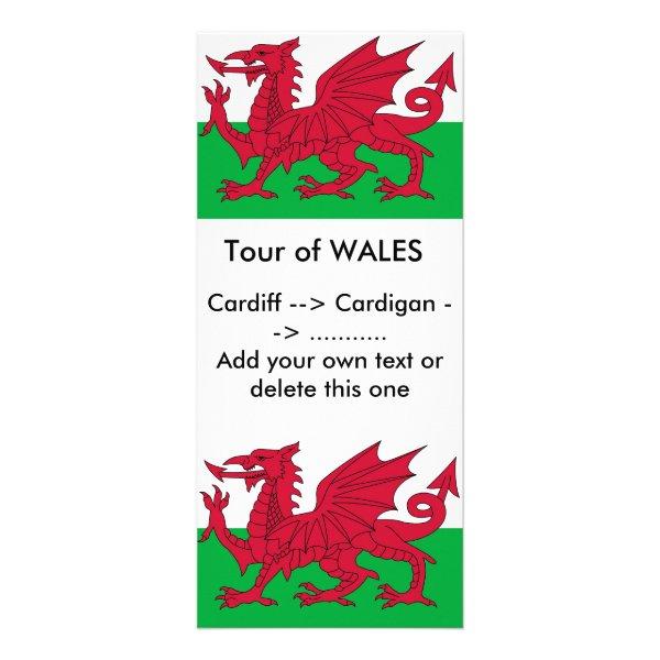 Rack Card with Flag of Wales