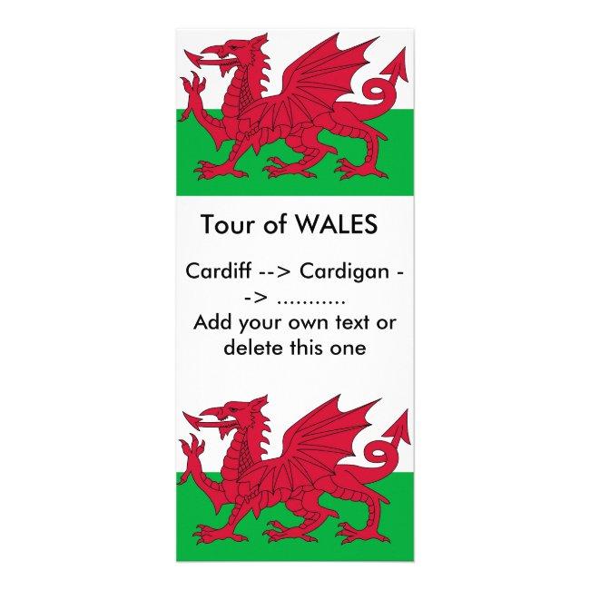 Rack Card with Flag of Wales
