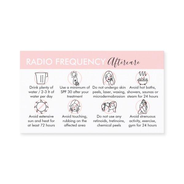 Radio Frequency Skin Tighten Aftercare Instruction