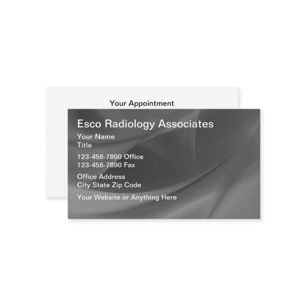 Radiology Imaging Center Appointment Cards