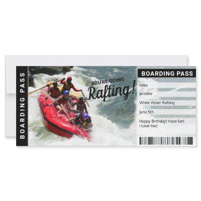 Rafting River Trip Gift Certificate Boarding Pass