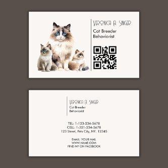 Ragdoll Breeder Behaviorist QR Code Cat