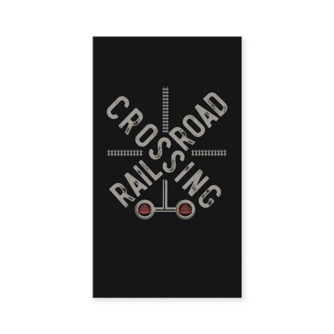 Railroad Sign Locomotive Retro Trainspotter Train