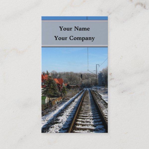 railroad winter businesscard