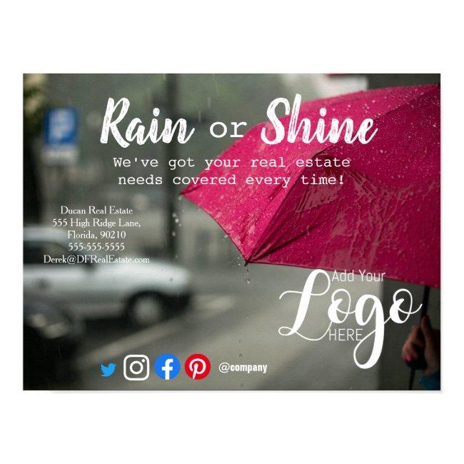 Rain clients referral real estate marketing sell p poster