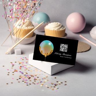 Rainbow and Gold Balloons Event Industry QR Code