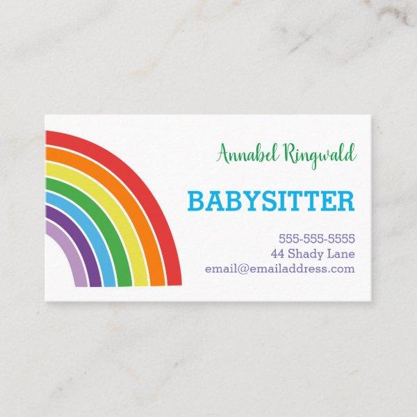 Rainbow Babysitter Childcare Provider Pretty