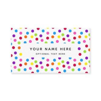 Rainbow Bright Polka Dots Confetti Pattern