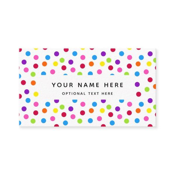 Rainbow Bright Polka Dots Confetti Pattern