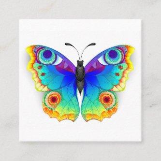 Rainbow Butterfly Peacock Eye Calling Card