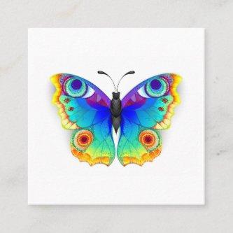 Rainbow Butterfly Peacock Eye Square