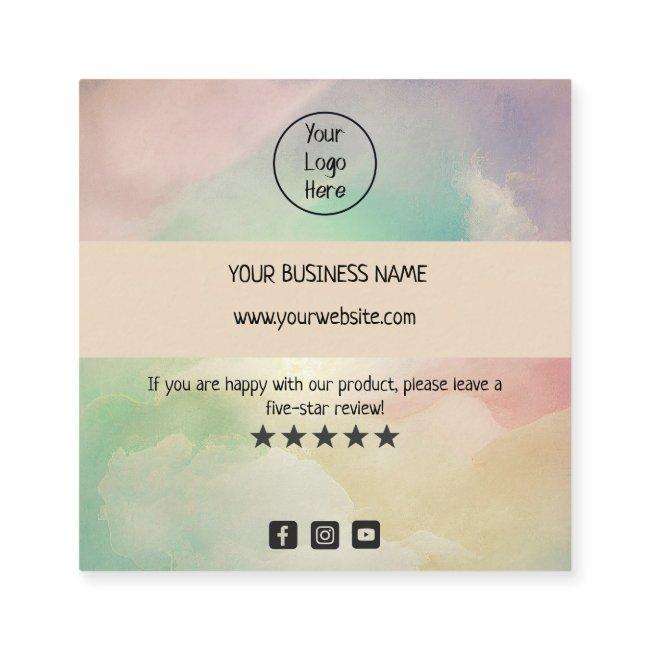 Rainbow cloud gradient business thank you card