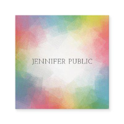 Rainbow Colorful Template Modern Elegant Square