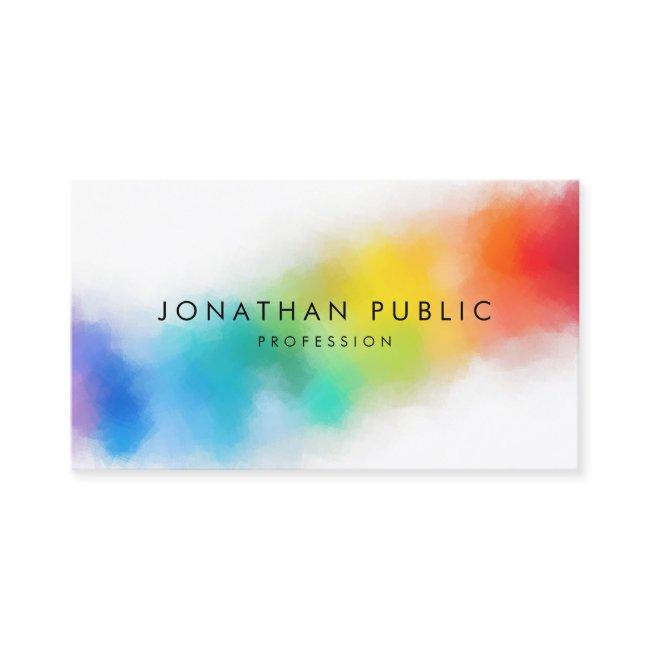 Rainbow Colors Modern Colorful Abstract Art