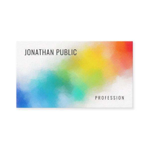 Rainbow Colors Modern Colorful Abstract Art Trendy