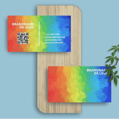 Rainbow Colors | Modern Professional QR Code LGBT