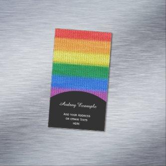 Rainbow Flag knitting Stripes seamless pattern  Magnet