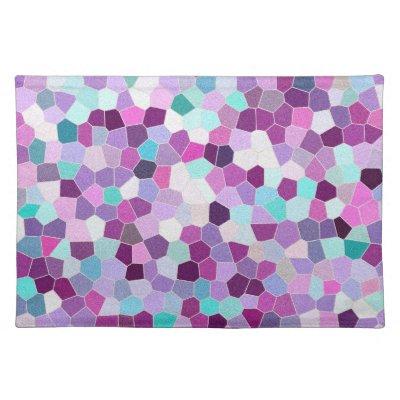 Rainbow Glitter Mosaic No. 01 Cloth Placemat