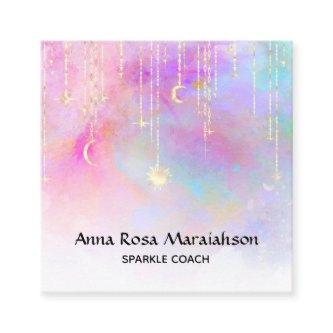 *~* Rainbow Gold Sparkle Glitter Moon Sun Unicorn Square