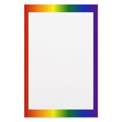 Rainbow Gradient Frame  Stationery