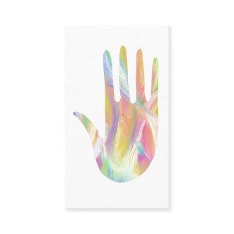 Rainbow Healing Hand painted back