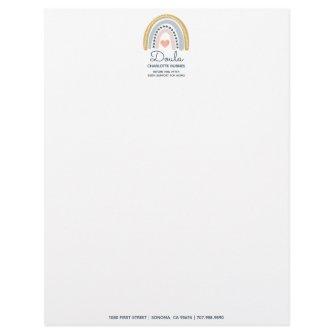 Rainbow Heart Doula Business Letterhead