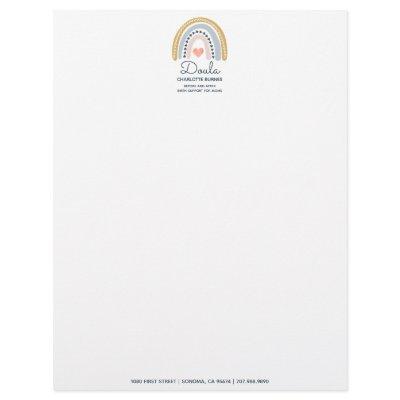 Rainbow Heart Doula Business Letterhead