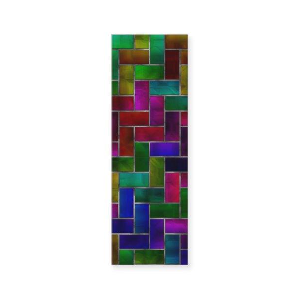 Rainbow Herringbone Brick Stained Glass Window Mini