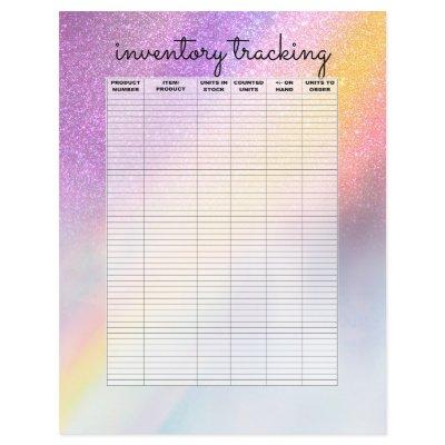 Rainbow Holograph Glitter Ombre Business Inventory