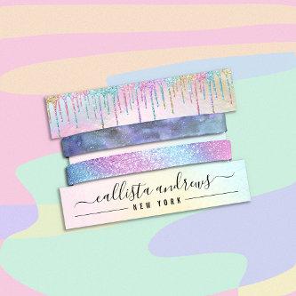 Rainbow Holographic Glitter Drips Bracelet Display