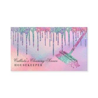 Rainbow Holographic Glitter Drips Cleaning Service