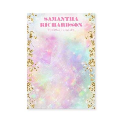 Rainbow Holographic Iridescent Jewelry Display