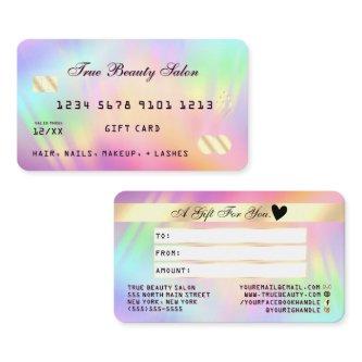 Rainbow Holographic Iridescent Unicorn Gift Card