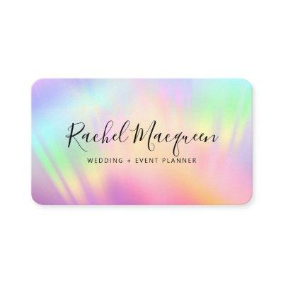 Rainbow Holographic Iridescent Unicorn Script