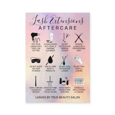 Rainbow Holographic Lash Extensions Aftercare Icon