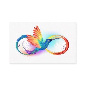 Rainbow Hummingbird with Infinity symbol
