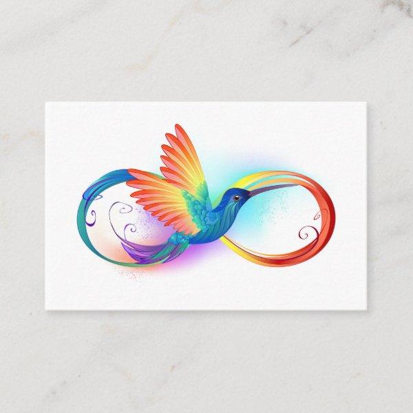 Rainbow Hummingbird with Infinity symbol