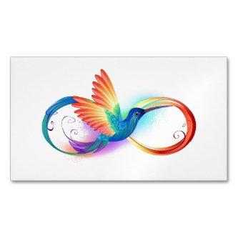 Rainbow Hummingbird with Infinity symbol  Magnet
