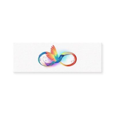 Rainbow Hummingbird with Infinity symbol Calling Card