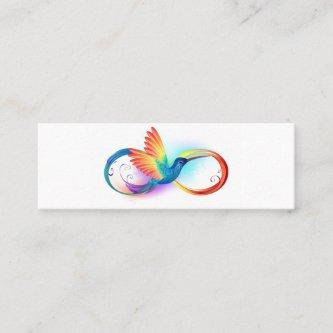 Rainbow Hummingbird with Infinity symbol Mini