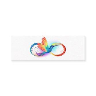 Rainbow Hummingbird with Infinity symbol Mini