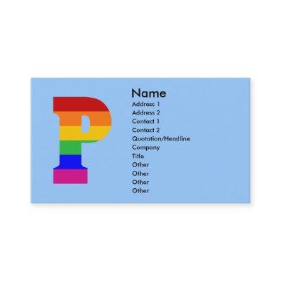 Rainbow Letter P