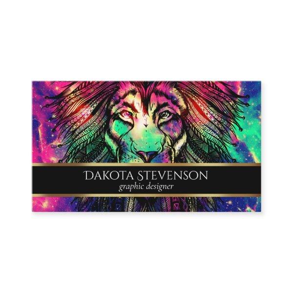 Rainbow Lion Hipster Galaxy